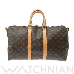 Louis Vuitton Monogram Keepall Bandouliere Brown Canvas Boston Bag